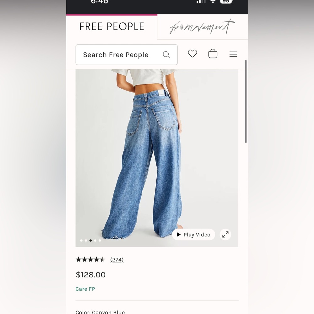 We The Free Old West Slouchy Jeans Free People NWT